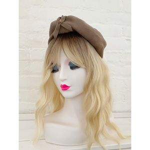 Vintage 1950s Brown Wool Hat